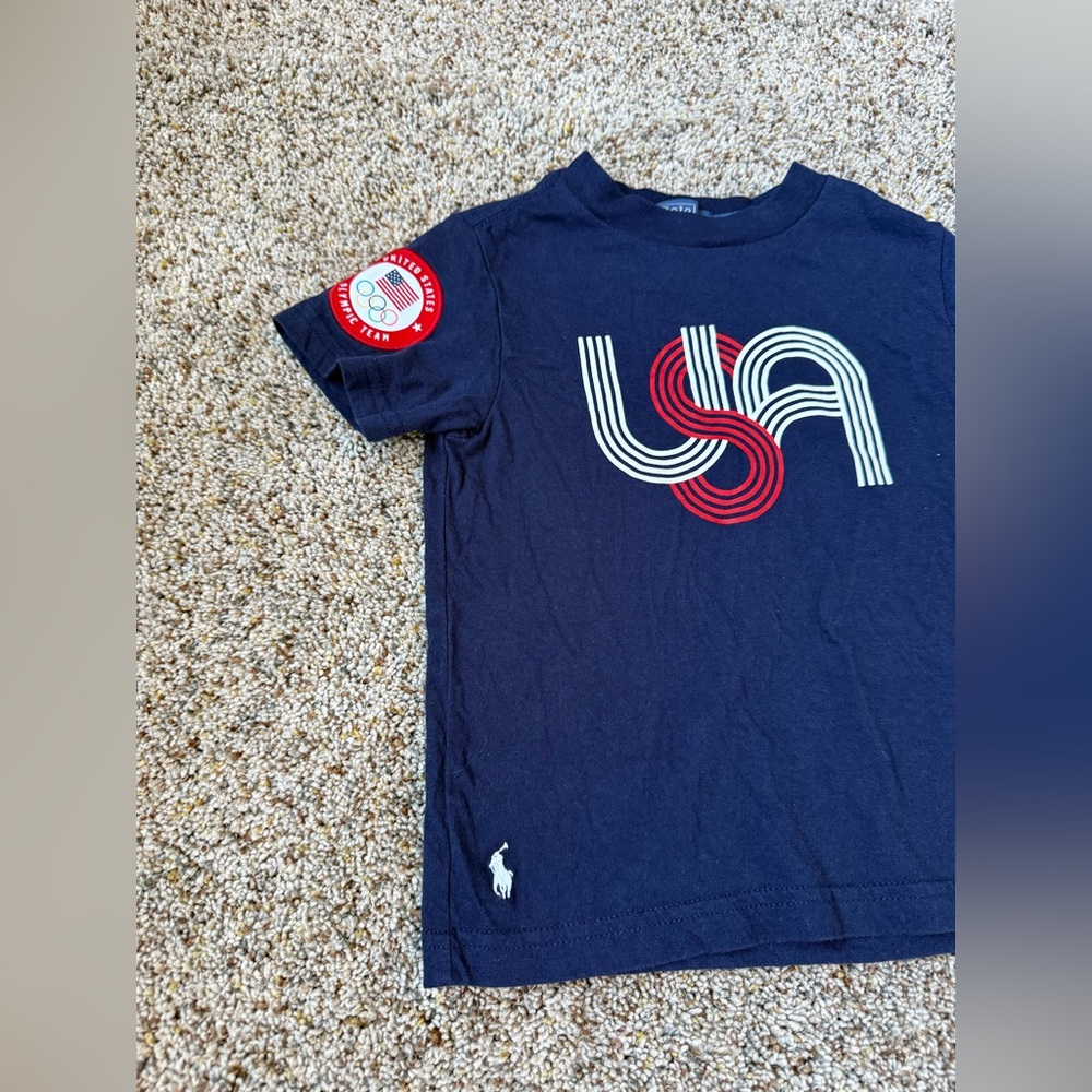 Polo Ralph Lauren Olympics Team USA Cotton Jersey Graphic Tee - Toddler Size 2T - Picture 2 of 5